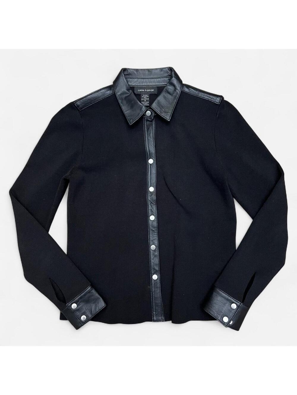 Cable & Gauge black vintage sweater jacket